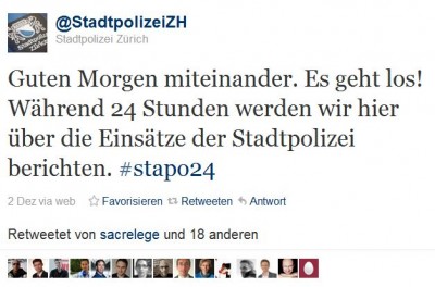 Stadtpolizei Zürich #stapo24 Twitter