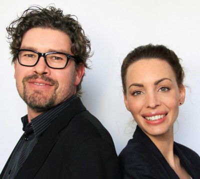 Christian Schenkel (Leiter Onlineredaktion Post) und Sarah Nünlist (Social-Media-Redaktorin Post)