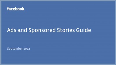 Facebook Guide Ads Werbung 2012