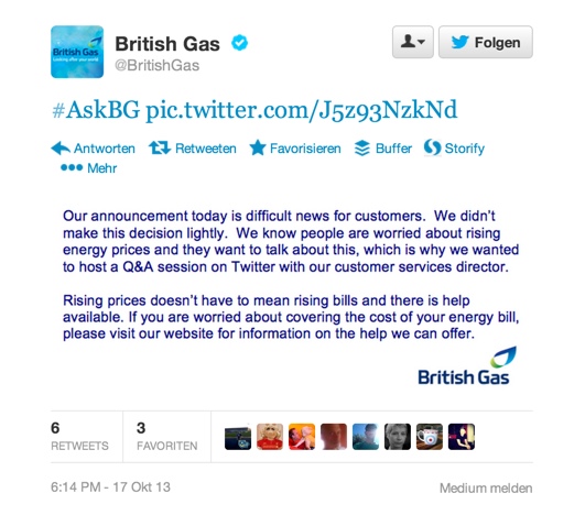 Twitter British Gas am Ende des hashtag Tages 2013-10-17_22-34-04