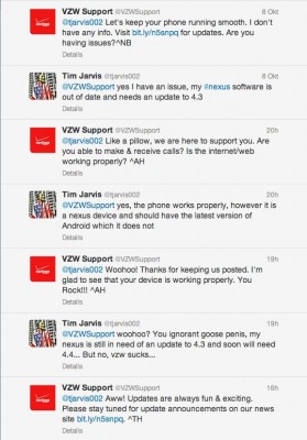 Verizon Kundensupport Twitter Reichweite