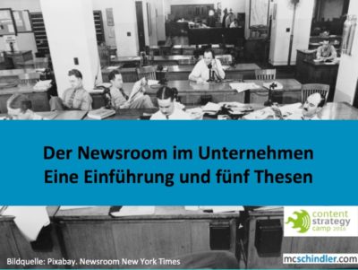 Newsroom Einführung und Thesen Marie-Christine Schindler mcschindler