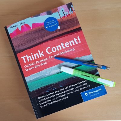 Think Content Miriam Löffler Cover Rezension Fachbuch
